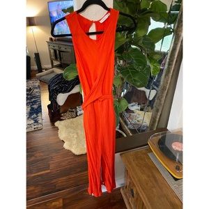 Lush Wrap Wide Leg Jumpsuit w/ Keyhole